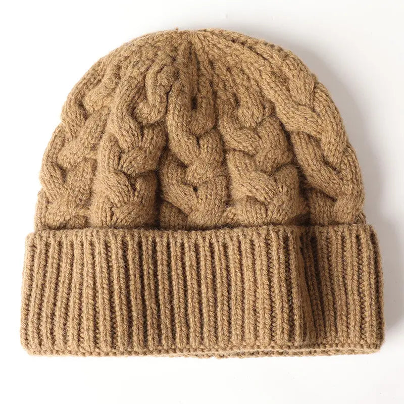 Bonnet Tricoté en Laine Naturelle