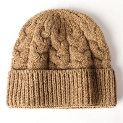 Bonnet Tricoté en Laine Naturelle