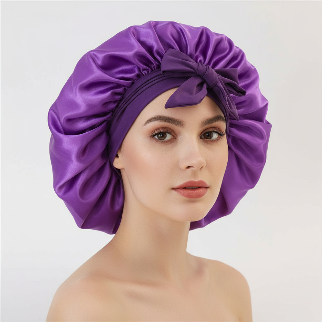 Bonnet de nuit en soie